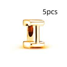 5 hạt cườm thông thường, 26 hạt cườm chữ cái màu vàng trơn từ A-Z, thích hợp để tự làm trang sức, vòng cổ, vòng tay, bông tai, dây đeo túi xách, móc khóa, mặt dây chuyền khóa kéo. - Nhiều màu - Xem 32