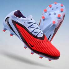 Nike 男士 PHANTOM 6 Pro AG-PRO 短钉足球鞋 - 藍色/紅色 - 查看 3