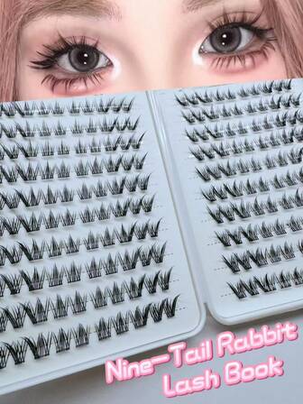 Best-Selling Versatile False Lashes | 200 Clusters Extra-Large Capacity Lash Book | Soft Comfortable Non-Irritating | Suitable For Work, Dates & Parties