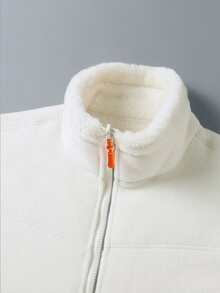 女士户外休闲双面抓绒外套，宽松长袖保暖外套，适合秋冬季节，温度范围5-20℃，抓绒材质，适合滑雪及其他运动