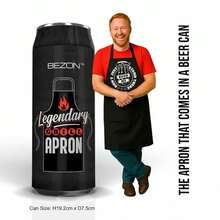 BEZON Funny Grill Apron For Men – Beer Can Gift Packaging – Hilarious BBQ Gift For Dad, Husband, Or Friend – Heavy-Duty Water-Resistant Canvas – Don't Just Stand There! Beer Me!,Don'tJustStandThere!BeerMe! - 別光站著!給我來杯啤酒! - 查看 4
