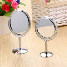 Desktop Makeup Mirror,Circular Vanity Mirror For Desk,Tabletop Cosmetic Mirror,High-Definition Double-Sided Tabletop Cosmetic Mirror, Stainless Steel Rotating Magnifying Portable Dressing Mirror,Makeup Mirror For Bedroom Dresser Or Vanity Countertop - Multicolor - View 5