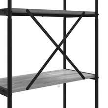 Larryhot Libreria Grigio sonoma 80 x 30 x 183 cm Legno multistrato, Facile da assemblare, dall'estetica elegante e raffinata, pratica per riporre gli oggetti, la scelta ideale per l'organizzazione e la decorazione domestica - Grigio - Visualizzare 9