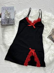 性感内衣，女士性感蕾丝睡衣，贴身衣物 - 黑色 - 查看 4