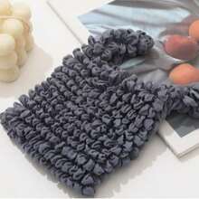 1 pieza Bolso de mano expandible y lindo con ribete de volantes y correa de muñeca, hecho de tela de poliéster duradera, bolso portátil, opciones de varios colores, adecuado para compras, uso diario, regalo, bolso de moda y práctico con textura de loto, diseño interior de gran capacidad, mecanismo retráctil confiable, fácil de guardar, bolsa de compras pequeña, réplica, retornable - Multicolor - Ver 13