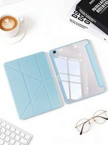 1个亚克力软质浅蓝色平板电脑保护套，带多角度支架，兼容iPad Mini 6/Mini 7/Air/Air 2/9.7/10.2/10.5/Air 4/Air 5/10.9/Pro 11英寸/第十代/12.9/Air 11英寸 (M2) 2024/Air 11英寸 (M3) 2025/(A16) 11英寸第十一代 2025/Air 13英寸 (M2) 2024/Pro 11英寸 (M4) 2024/Pro 13英寸 (M4) 2024，不含触控笔 - 白冰藍 - 查看 2