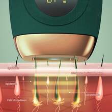 B&Qaugen Depiladora Luz Fría Portátil 3 en 1, Uso Profesional Todo el Cuerpo con Gafas y Rasuradora Incluidas - Tipo de Enchufe A Japonés (100V) - Ver 5