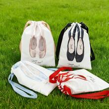 Dance Bag, Dust-Proof Storage Bag For Dance Shoes, Satin Drawstring Pocket