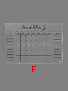 1 pieza Pizarra magnética de borrado en seco de acrílico, calendario de nevera semanal, pegatina magnética transparente de nevera, tablero de exhibición de notas y mensajes para el hogar - Multicolor - Ver 12