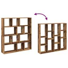 Larryhot Libreria Legno Antico 132x29x141,5 cm in Legno Multistrato, Facile da assemblare, dall'estetica elegante e raffinata, pratica per riporre gli oggetti, la scelta ideale per l'organizzazione e la decorazione domestica - Castano - Visualizzare 7