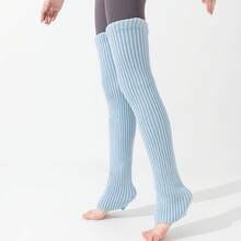 Fashionable Windproof And Warm Layered Sock Socks With Extended Length For Footwear, Women's Autumn/Winter Outerwear, Versatile Layering, Shark Pants, Tall Thigh Socks - 藍色 - 查看 12