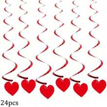 心形挂饰，情人节三角旗，房间装饰，派对装饰