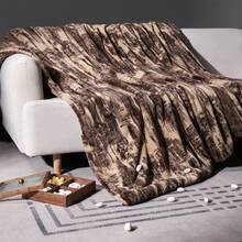 Merino Wool Printed + Milk Velvet Double Layer Blanket