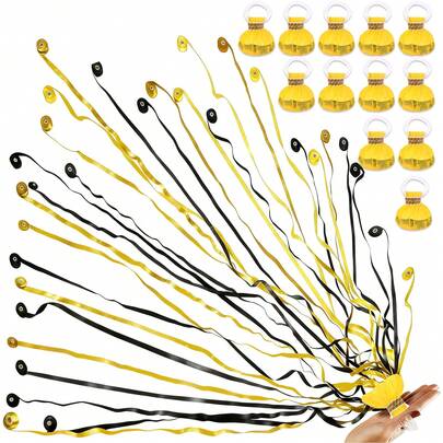 6pcs Confetti Poppers, Black & Gold New Year Party Poppers, Suitable For Graduation Ceremony, Wedding, Birthday, Retirement, New Year's Eve Party Supplies, 2026 New Year Decoration, New Year Party Favors