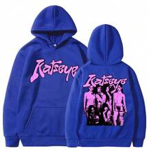 Kpop Katseye Member Classic Hoodies Korean Fashion Pop Music Aesthetic Sportwear Men Women Fleece Oversized Tracksuit Streetwear - 藍色 - 查看 6