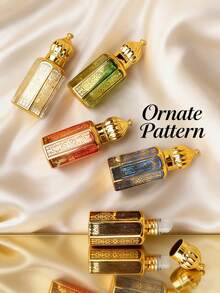 12毫升玻璃精油滚珠瓶，配不锈钢滚珠 - 可重复灌装旅行香水瓶，奢华礼品（皇冠盖，椭圆形设计）| 芳香疗法及送礼必备美容单品 - 彩色 - 查看 1