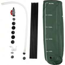 Garden Rain Barril – Contenedor de Agua Plegable de 13.2 galón/50 litros para capturar Agua de Lluvia, Tanque de Agua portátil con válvula de Salida (Verde) - 1 - Ver 5