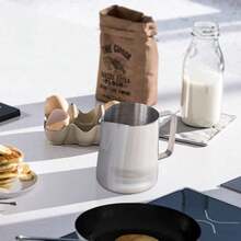 TendenciaLeche Café Latte Nave Taza Jarra Para Espumar Cocina (350ml)Calidad premium - Plateado - Ver 8