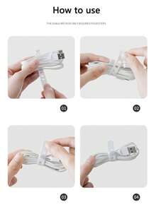 1PC Plastic Data Cable Storage Box Household Cable MobilePhone Charger Charging Cable Finishing Box Divided Grid Box - Multicolor - View 6