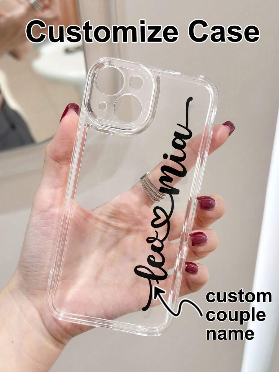 Custodia Glitter Trasparente Custodia Antiurto Personalizzata Con Nome Per IPhone - Lucente, Regalo Perfetto Per Natale O Festività Nike Costume - Foto 5