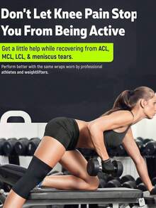 1 Pair/2pcs 20-30mmHg Knee Compression Sleeves, Can Be Worn Under Pants, Strong Support For Knee And Sports Like Football, Basketball, Gymnastics (Black), Knee Compression Sleeve For Women And Men, For Running, Workout, Gym, Hiking, Sports Knee Support, Meniscus Support - Multicolor - View 5