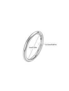 1 pieza Aro/Pendiente para la nariz de acero inoxidable 316L hipoalergénico con bisagra, unisex, apto para la nariz, cartílago, hélix, pendiente en espiral para la nariz en plata/oro/negro, joyería de perforación corporal genuina - Multicolor - Ver 15