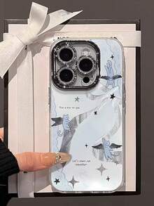 复古艺术天使设计手机壳，兼容 17 Pro Max/17 Pro/17 Air/17/16 Pro Max/15 Pro Max/14 Pro/13 Pro，内置镜头保护膜，也适用于 15 Pro/16 Plus 和新款 15/16 机型。 - 白色 - 查看 2