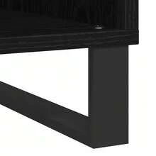 Mueble para discos vidaXL con aspecto de roble negro, 85 x 38 x 89 cm - Negro - Ver 8