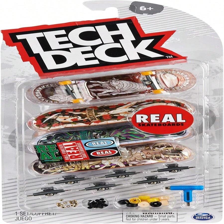 Collectible and customizable mini skateboards for kids aged 6+ ideal for play - Paquete de 4 tablas (v2) - Ver 1