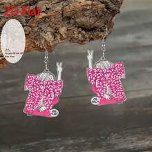 2D flat women's Japanese style cherry blossom and geisha silhouette delicate earrings - elegant daily party jewelry, pink and white floral design, lightweight and comfortable circle suitable for casual formal occasions, perfect for birthdays, weddings and Japanese themed parties - Multicolor - Ver 5