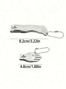 1pc Stainless Steel Hand Or Foot Shaped Nail Clipper, A Small Gift