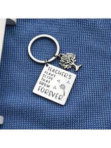 生命树教师节钥匙扣 - 不锈钢材质，励志吊坠，男女皆宜的毕业礼物，融合圣帕特里克节和情人节主题，教师节礼物 | 生命树设计 | 涂层