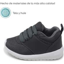 Tenis para Bebe niño y niña con Tela Transpirable. Tenis Deportivos para Bebe con Cordones de Ajuste. Tenis niño. Tenis Niña. Ropa para Bebe. Baby Sneakers.,37375725 - Azul Marino - Ver 6