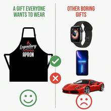 BEZON Funny Grill Apron For Men – Beer Can Gift Packaging – Hilarious BBQ Gift For Dad, Husband, Or Friend – Heavy-Duty Water-Resistant Canvas – I Grill, You Chill,IGrill - IGrill - 查看 8