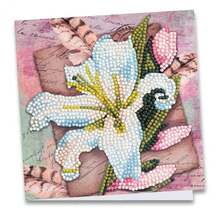 Greeting Cards - White Lily and Feathers - View 1
