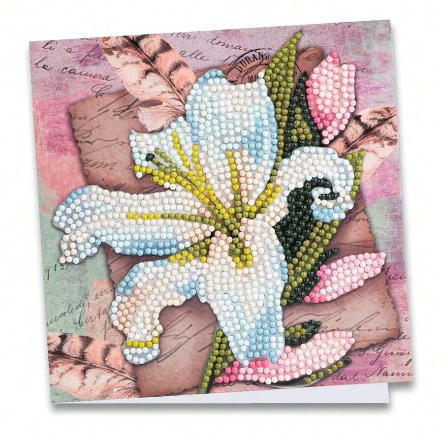 Greeting Cards - White Lily and Feathers - View 1