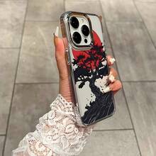 Funda para 17, 16, 15, 14, 13, 12, 11, Pro X XR XSMAX 8 Plus - Estilo Ukiyo-e Transparente con Material TPU y Protección Antideslizante Caídas, Diseño Artístico,Impresión de alta calidad,Diseño Impreso con,Entusiastas de,Fans del Anime17 17promax - transparente - Ver 2