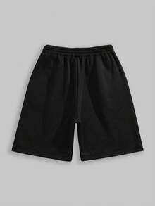 Men's Casual Versatile English Slogan & Cross Print Shorts, Spring/Summer