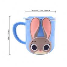 Disney 1pc Judy/Nick/ 3D Cute Stainless Steel Cup, Family Drinking Utensil, 320/260ml Stainless Steel Water Cup, Detachable Stainless Steel Inner Liner, With Handle, Anti-Scald Coffee, Milk, Drinking Cup, Suitable For Gifts, Christmas Gifts, Cartoon Cup Series, Holiday Gift Preferred - Multicolor - View 3