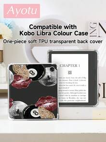Ayotu 1 pièce Étui de protection avec imprimé léopard, boule disco et motif cerise, compatible avec Kindle/KOBO, compatible avec Kindle Paperwhite 12e génération (sortie 2024) / Kindle 11e génération (sortie 2024) / Kindle Colorsoft Signature Edition / Kobo Libra Colour, anti-chute, coque de protection transparente full-coverage, coque souple en silicone - Multicolore - Voir 31