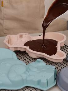 1 pieza Molde de silicona con diseño de ratón y queso, herramienta de repostería, molde para tartas, bandeja para mousse, molde para chocolate, mousse, gelatina y cera, herramienta de cocina - Multicolor - Ver 5