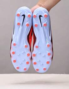 Nike 男士 PHANTOM 6 Pro AG-PRO 短钉足球鞋 - 藍色/紅色 - 查看 6