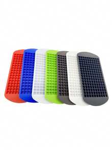 160孔小方硅胶冰格，耐冻耐用，可用作冰格或布丁模具，适用于家庭、酒吧等各种场合。使用方便，冰块易于取出，快速冷冻方形冰块。 - 彩色 - 查看 2