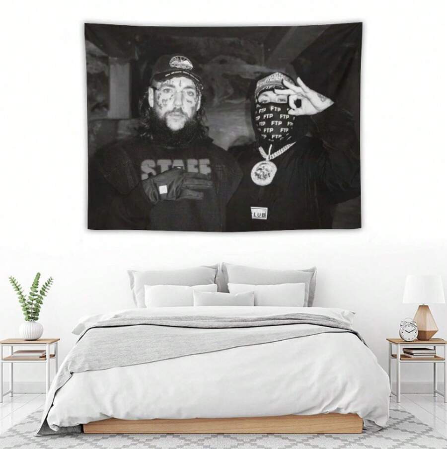 Flag $Uicideboys Music Album Poster Tapestry For Bedroom, Living Room & Dorm Decor Hanging Lightweight - A - Xem 1