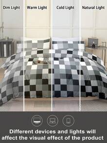 3 pièces Ensemble de literie avec motif mosaïque, en microfibre premium ultra-douce et respirante. Utilisable toute l'année, lavable en machine, résistant à la décoloration, au boulochage et au rétrécissement, sans froissage. Complète parfaitement les esthétiques minimalistes nordiques et modernes. Facile d'entretien, convient pour les lits King/Queen/Full/Twin. Parfait pour la maison, le dortoir, l'appartement, la chambre d'hôte et les cadeaux.