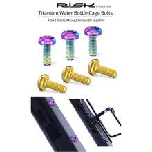 Risk M5x12mm Bike Water Bottle Cage Fixing Bolts Titanium Alloy MTB Road Bicycle Bottle Holder Screws Air Pump Fixed Bolts - Multicolor - View 2