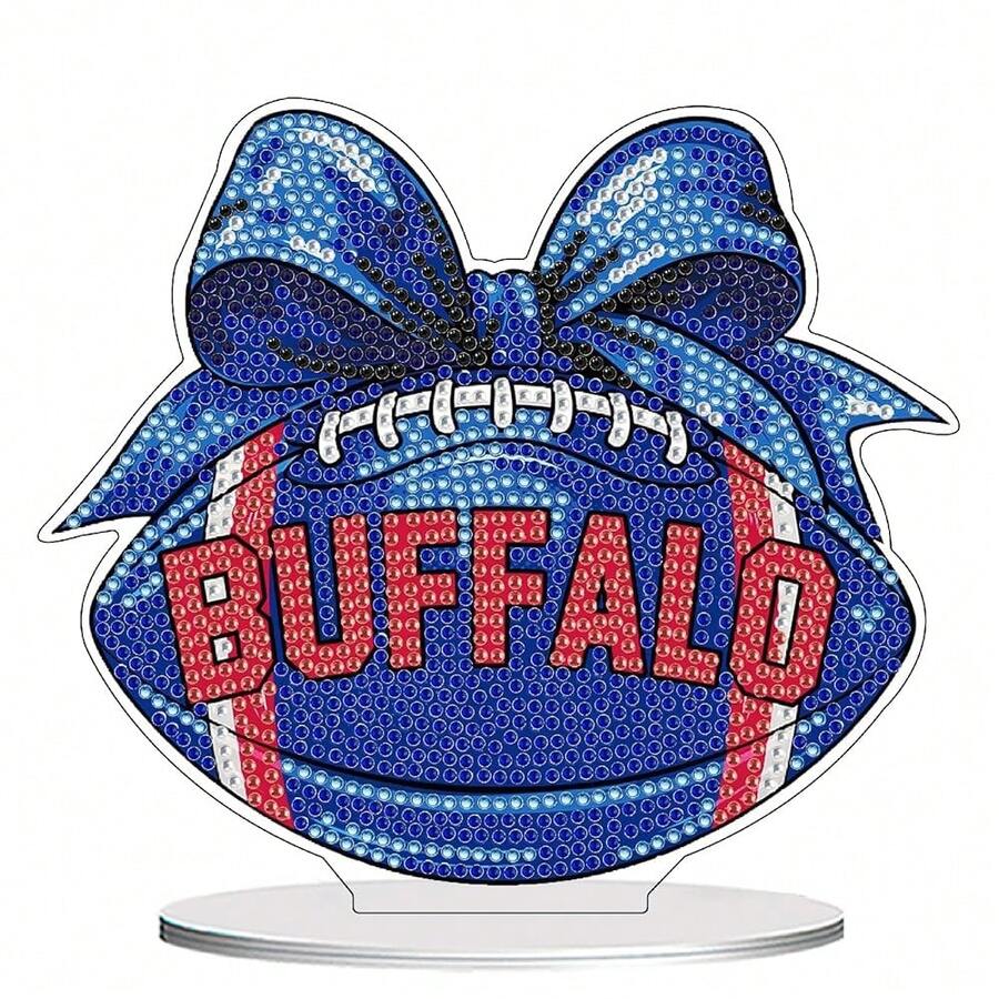 Fairyland JinWenn Decor For Home Diamonds Art Kit Decorations, Football Diamonds Painting Kit For Adult Tabletop Gift DIY 5D Diamonds Dots Buffalo Home Special Crystal Diamond 6.97x7.87 Inch - DP02558 - 查看 1
