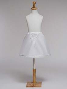 XKTRXF 1 chiếc váy lót ngắn buộc dây có 3 xương thép, đường kính tối đa khoảng 55cm, trang phục Halloween ngày lễ tình nhân mùa thu dành cho nữ - trắng - Xem 13