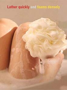 1/4pcs Loofah Sponge, 4pcs Lace Exfoliating Loofah Sponge For Home Spa Bath, Fluffy Net Brush, Pumice Bath Powder Puff For Face And Body, Rich Foaming Net Loofah, Bath Flower Ball, Bath Sponge Tennis, Bathroom Accessories, Home Supplies, Student Supplies, Back To School, Dorm Essentials - Random Color - View 4