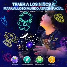 Proyector de Estrellas para Niños, Proyector de Luces Dinosaurio/Estrellas/Espacio, 3 Temas,10 Colores Luces Nocturnas Giratorias de 360, Perfecto para Regalos de Cumpleaños/Navidad/Dormitorio,37368021 - Multicolor - Ver 5